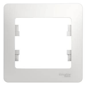 Рамка квадратная 1 пост серии Glossa от Schneider Electric в белом цвете