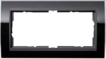 Gira 1002 738 Установочная рамка Gira Event Clear Черный с промежуточной рамкой антрацитового цвета