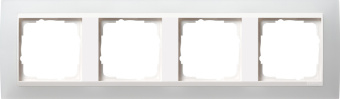 Gira 0214 334 Установочная рамка Gira Event Opaque Белый с промежуточной рамкой белого глянцевого цвета