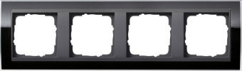 Gira 0214 738 Установочная рамка Gira Event Clear Черный с промежуточной рамкой антрацитового цвета