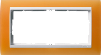 Gira 1002 397 Установочная рамка Gira Event Opaque Оранжевый с промежуточной рамкой белого глянцевого цвета