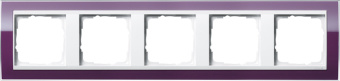 Gira 0215 753 Установочная рамка Gira Event Clear Темно-фиолетовый с промежуточной рамкой белого глянцевого цвета