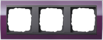 Gira 0213 758 Установочная рамка Gira Event Clear Темно-фиолетовый с промежуточной рамкой антрацитового цвета