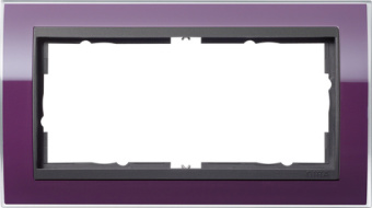 Gira 1002 758 Установочная рамка Gira Event Clear Темно-фиолетовый с промежуточной рамкой антрацитового цвета