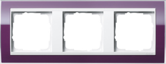 Gira 0213 753 Установочная рамка Gira Event Clear Темно-фиолетовый с промежуточной рамкой белого глянцевого цвета