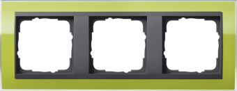 Gira 0213 748 Установочная рамка Gira Event Clear Зеленый с промежуточной рамкой антрацитового цвета